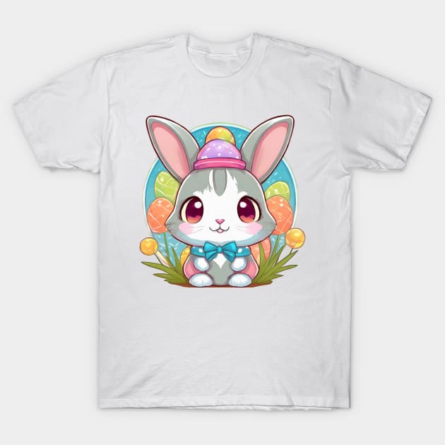 Cute easterbunny with bowtie and hat T-Shirt by KJ PhotoWorks & Design